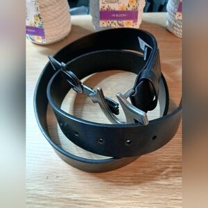 TRUE RELIGION Men's 40 Belt Sage Heavyweight Horseshoe Buckle BLK BRAND-NEW tags